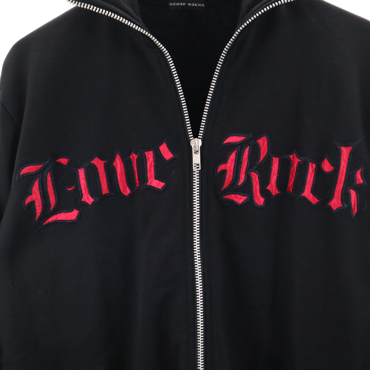 OZONE ROCKS オゾンロックス 日本製 長袖 ジップジャケット L ブラック レディース