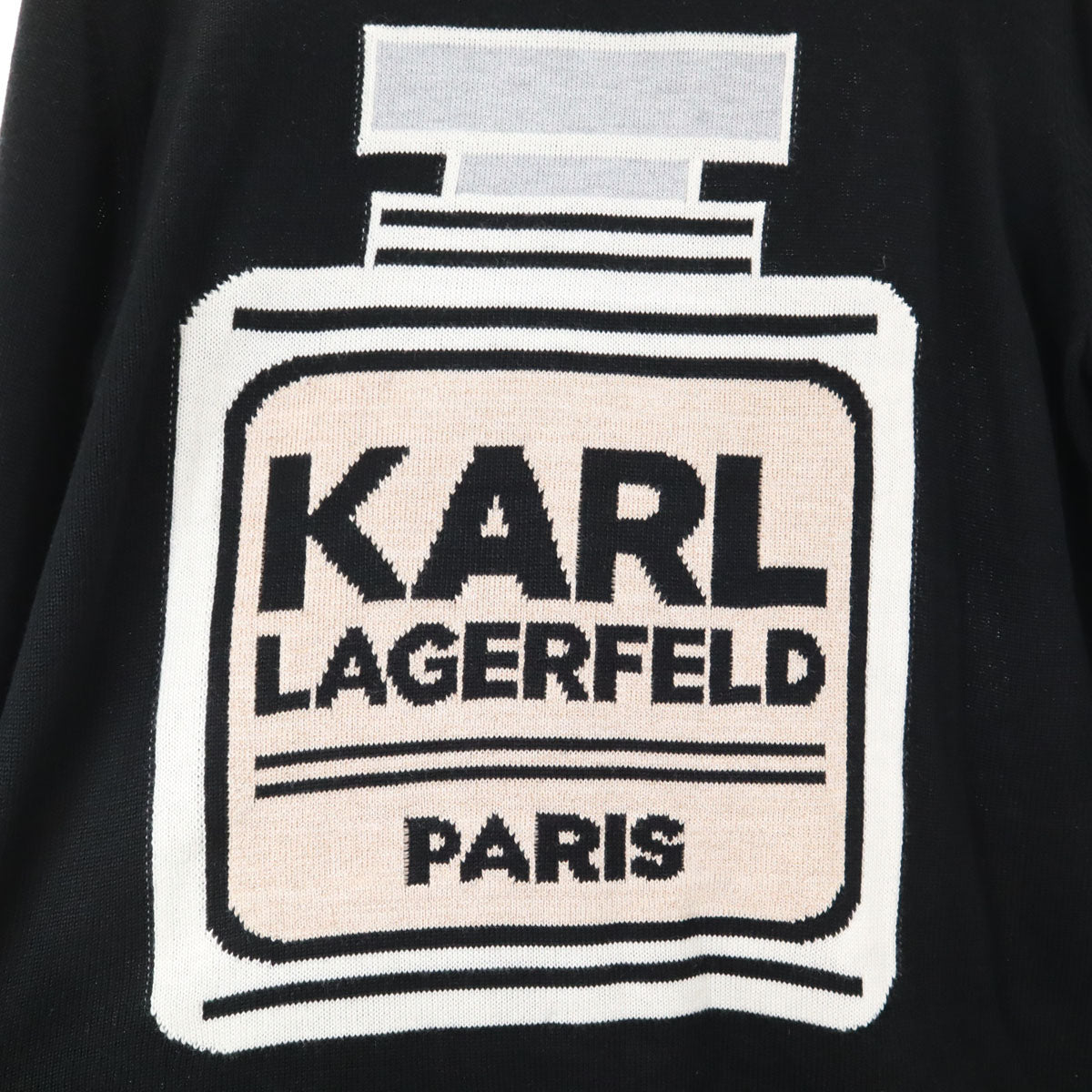 未使用 KARL LAGERFELD カールラガーフェルド 長袖 セーター M ブラック ニット レディース