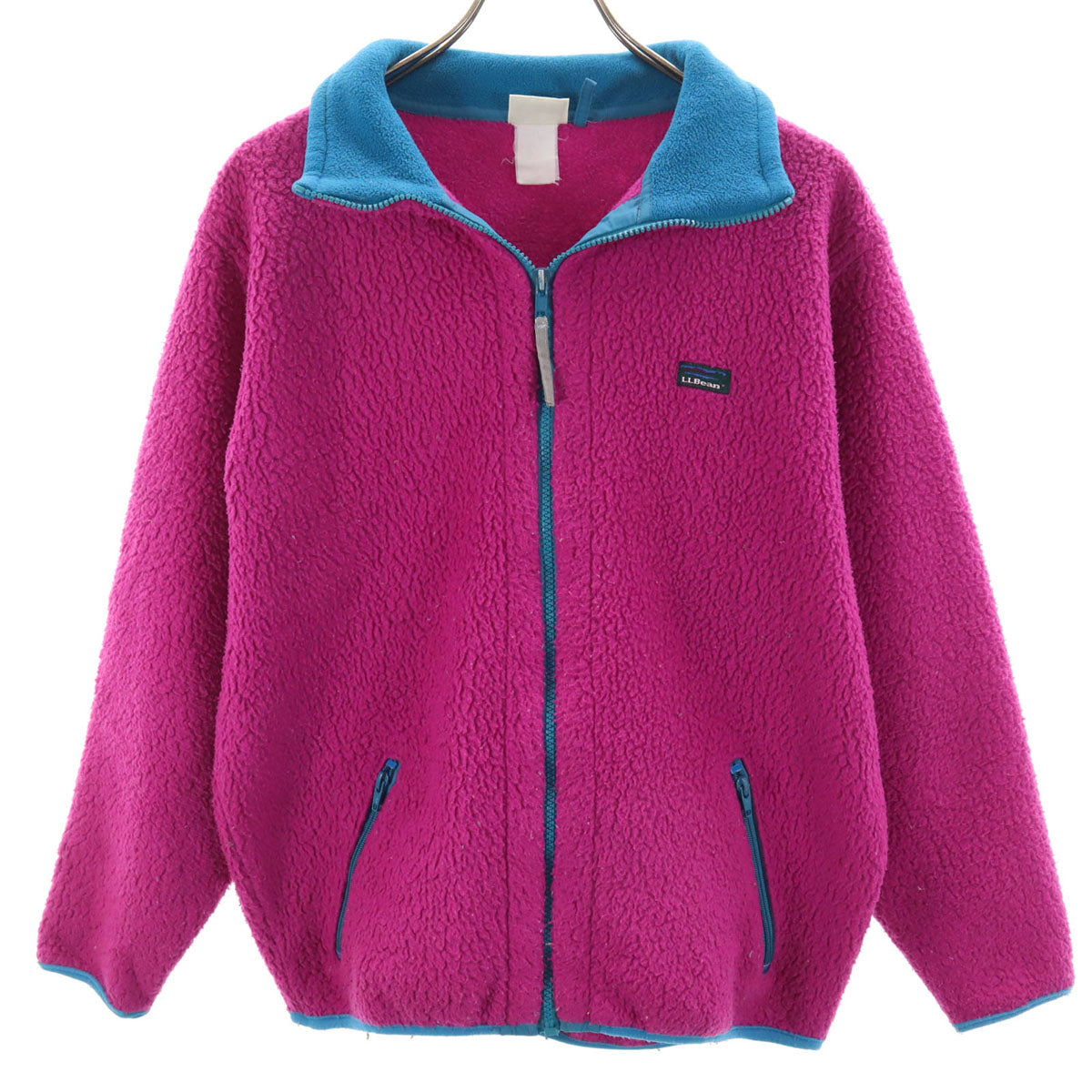 L.L.Bean エルエルビーン 80s ヴィンテージ フリースジャケット 赤紫 アウトドア キッズ