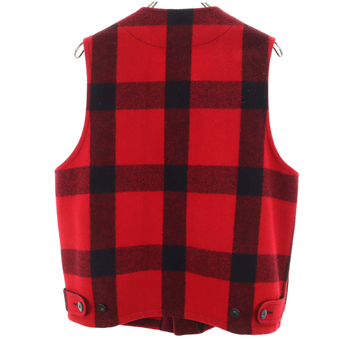Eddie Bauer エディーバウアー 90s USA製 オールド バッファローチェック マッキーノ ベスト S レッド アウトドア ハンティング メンズ