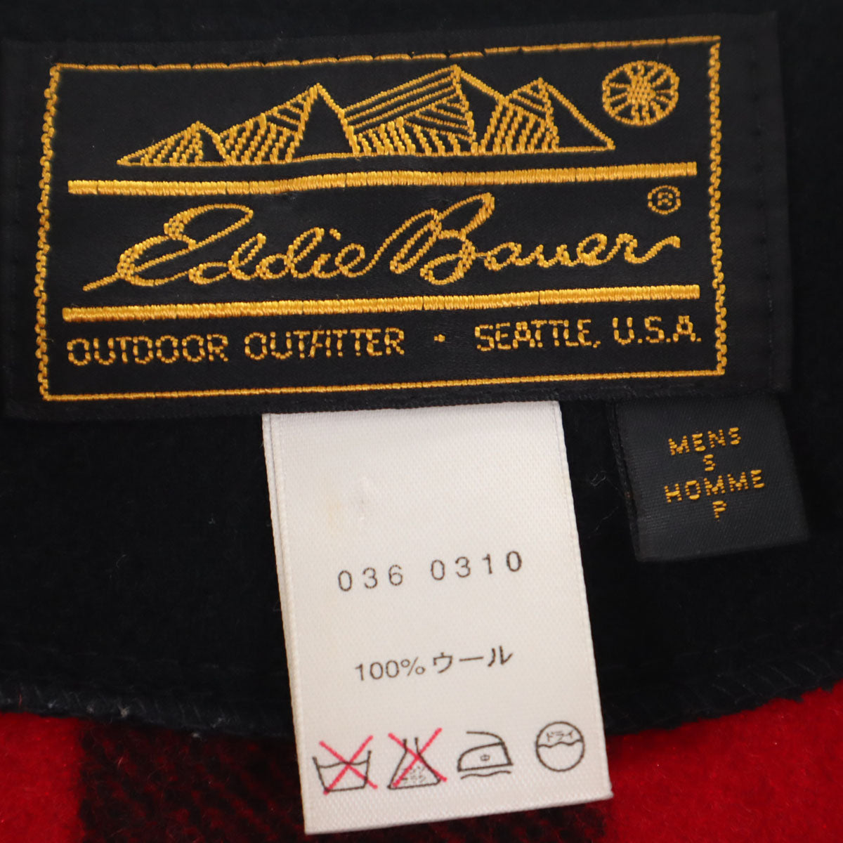 Eddie Bauer エディーバウアー 90s USA製 オールド バッファローチェック マッキーノ ベスト S レッド アウトドア ハンティング メンズ