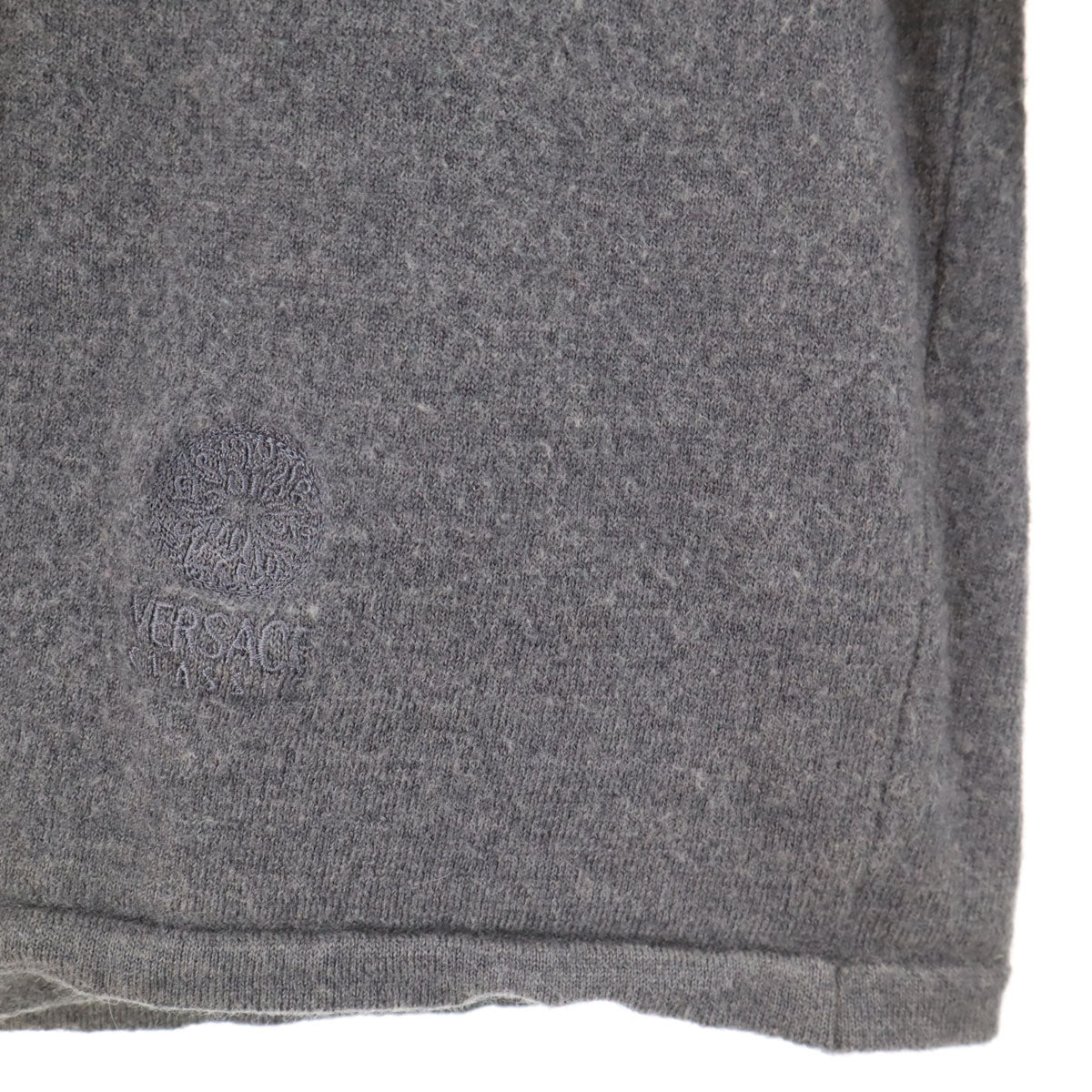 VERSACE CLASSIC V2 ヴェルサーチクラシックV2 長袖 Vネック セーター M グレー ニット レディース