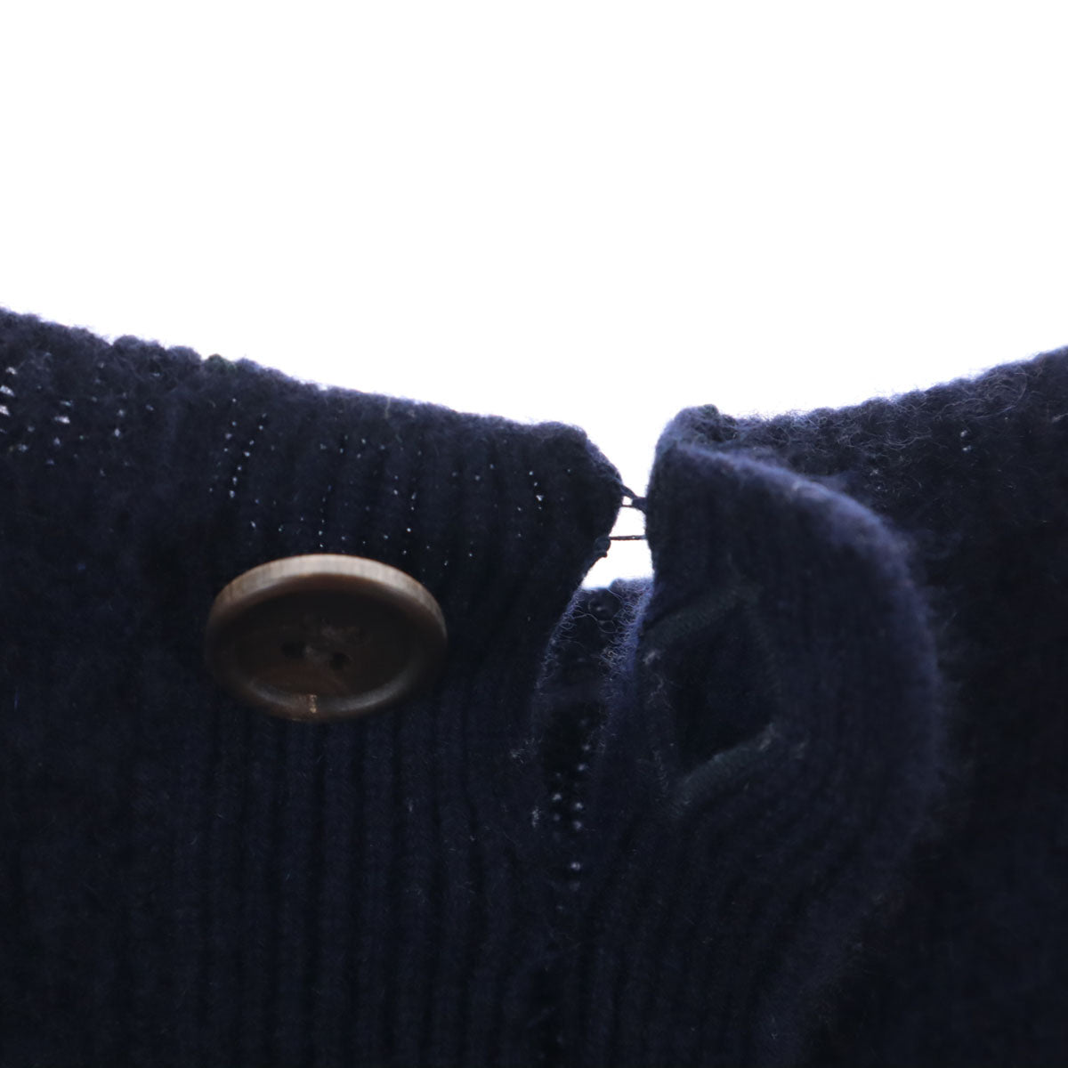 FOXEY フォクシー 日本製 カシミヤ100％ 長袖 バックボタン セーター 40 ネイビー ニット レディース
