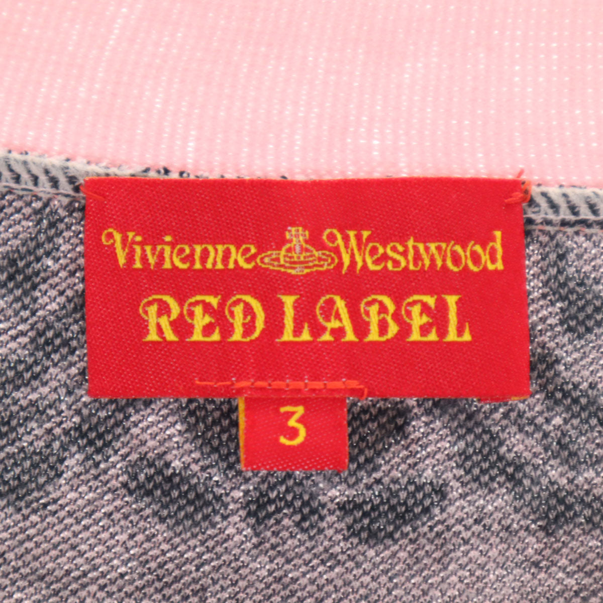 Vivienne Westwood RED LABEL ヴィヴィアンウエストウッドレッドレーベル 日本製 総柄 長袖 ニットカーディガン 3 ピンク レディース