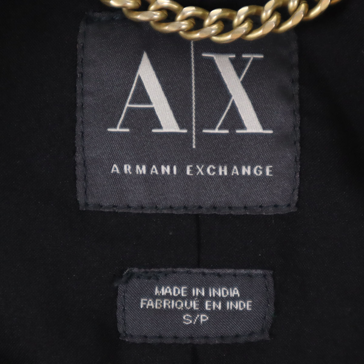 ARMANI EXCHANGE アルマーニエクスチェンジ レザージャケット S ブラック レディース
