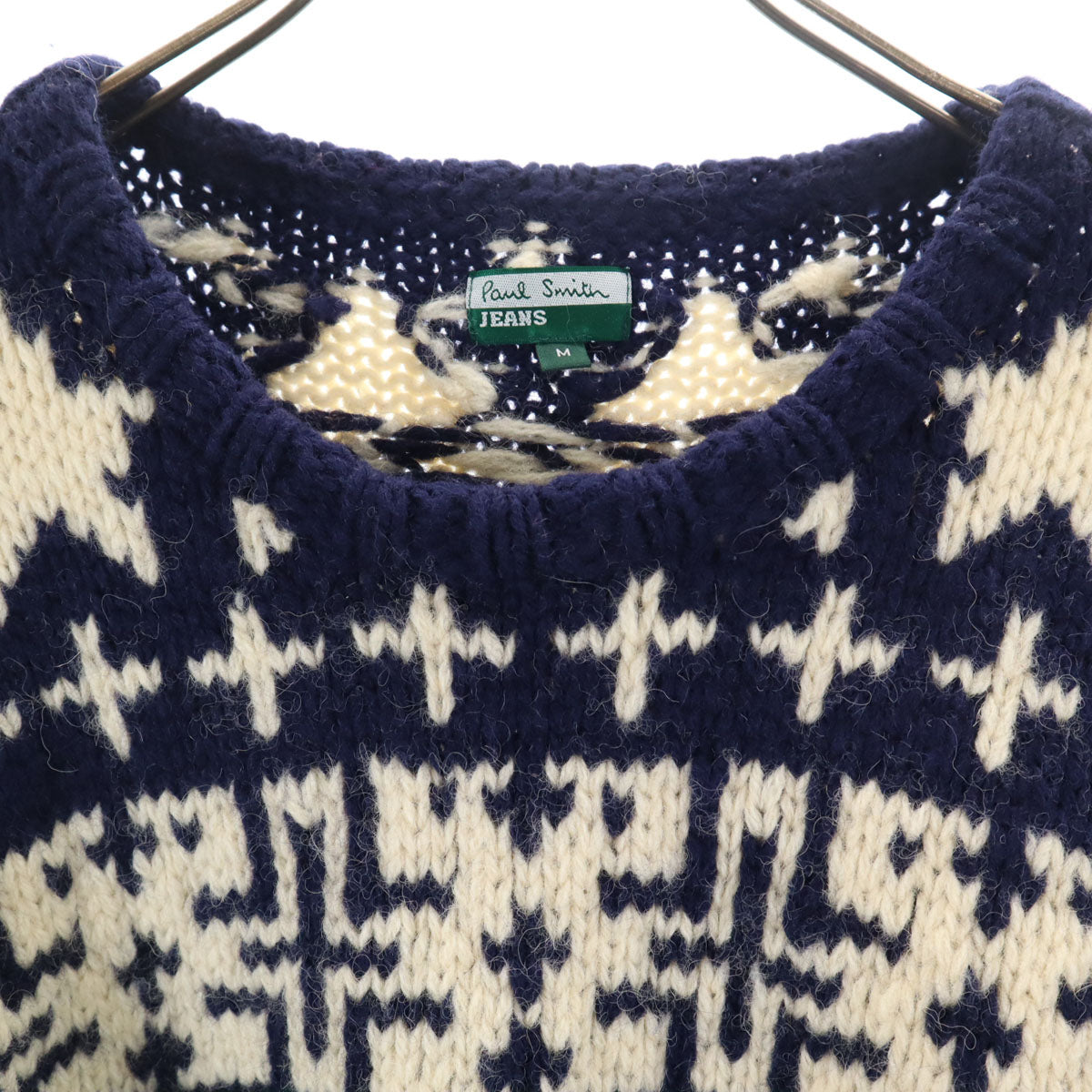 Paul Smith JEANS ポールスミスジーンズ ウール 長袖 セーター M ネイビー ニット メンズ