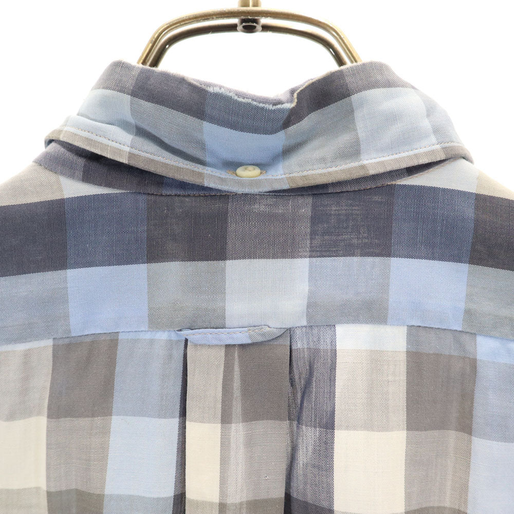 BELGRADE 60s ヴィンテージ チェック柄 長袖 ボタンダウンシャツ S ブルー系 メンズ