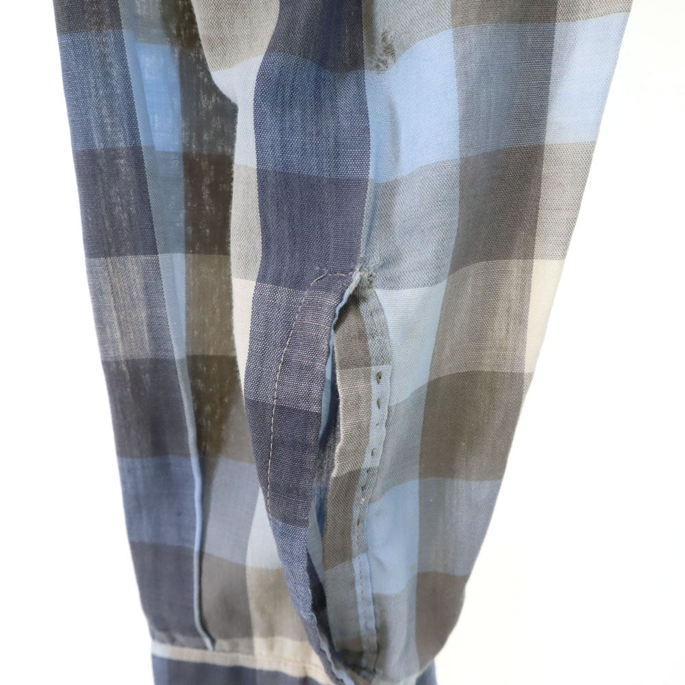 BELGRADE 60s ヴィンテージ チェック柄 長袖 ボタンダウンシャツ S ブルー系 メンズ