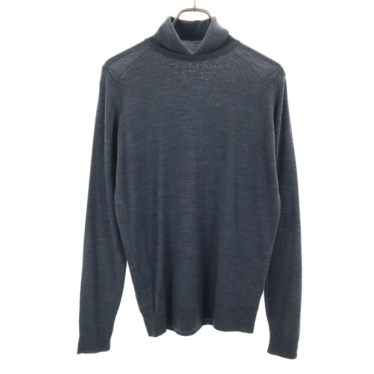 JOHN SMEDLEY ジョンスメドレー 長袖 タートルネック ニット M チャコールグレー セーター レディース