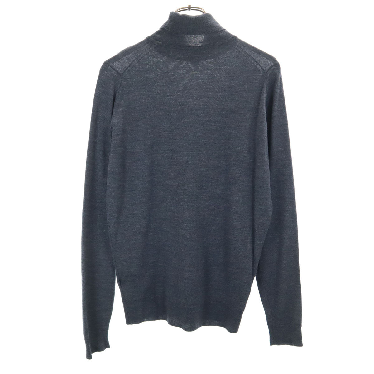 JOHN SMEDLEY ジョンスメドレー 長袖 タートルネック ニット M チャコールグレー セーター レディース