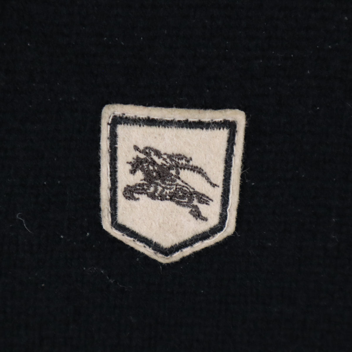 BURBERRY LONDON BLUE LABEL バーバリー ロンドン ブルーレーベル 長袖 スキッパーカラー ニット 38 ブラック 三陽商会 セーター レディース