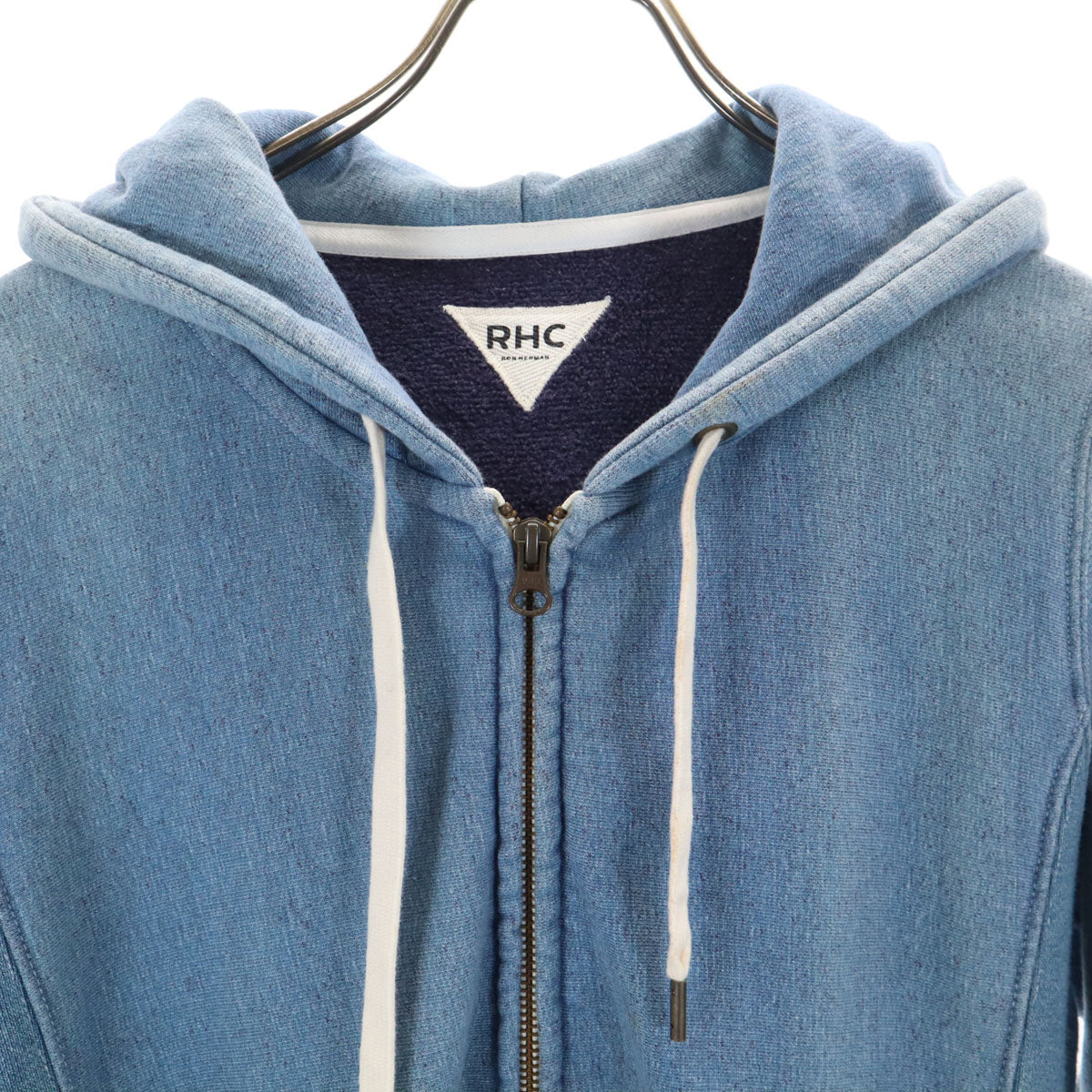 RHC Ron Herman アールエイチシー ロンハーマン 長袖 インディゴ染め ジップパーカー S ブルー系 メンズ