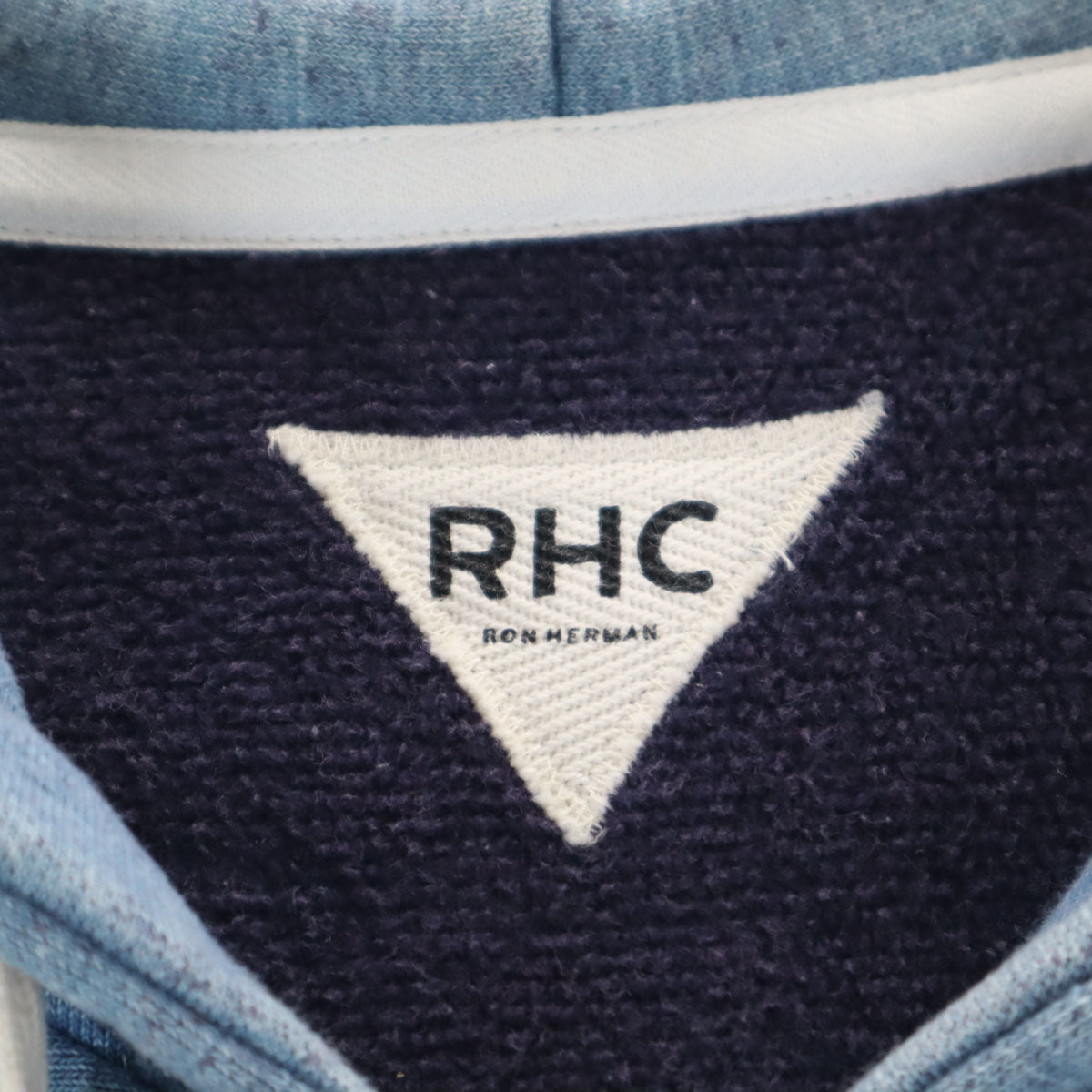 RHC Ron Herman アールエイチシー ロンハーマン 長袖 インディゴ染め ジップパーカー S ブルー系 メンズ