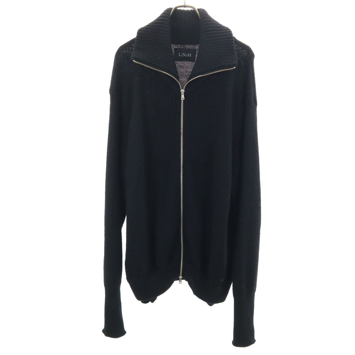 LiNoH リノー 長袖 ニットジャケット 2 ブラック メンズ