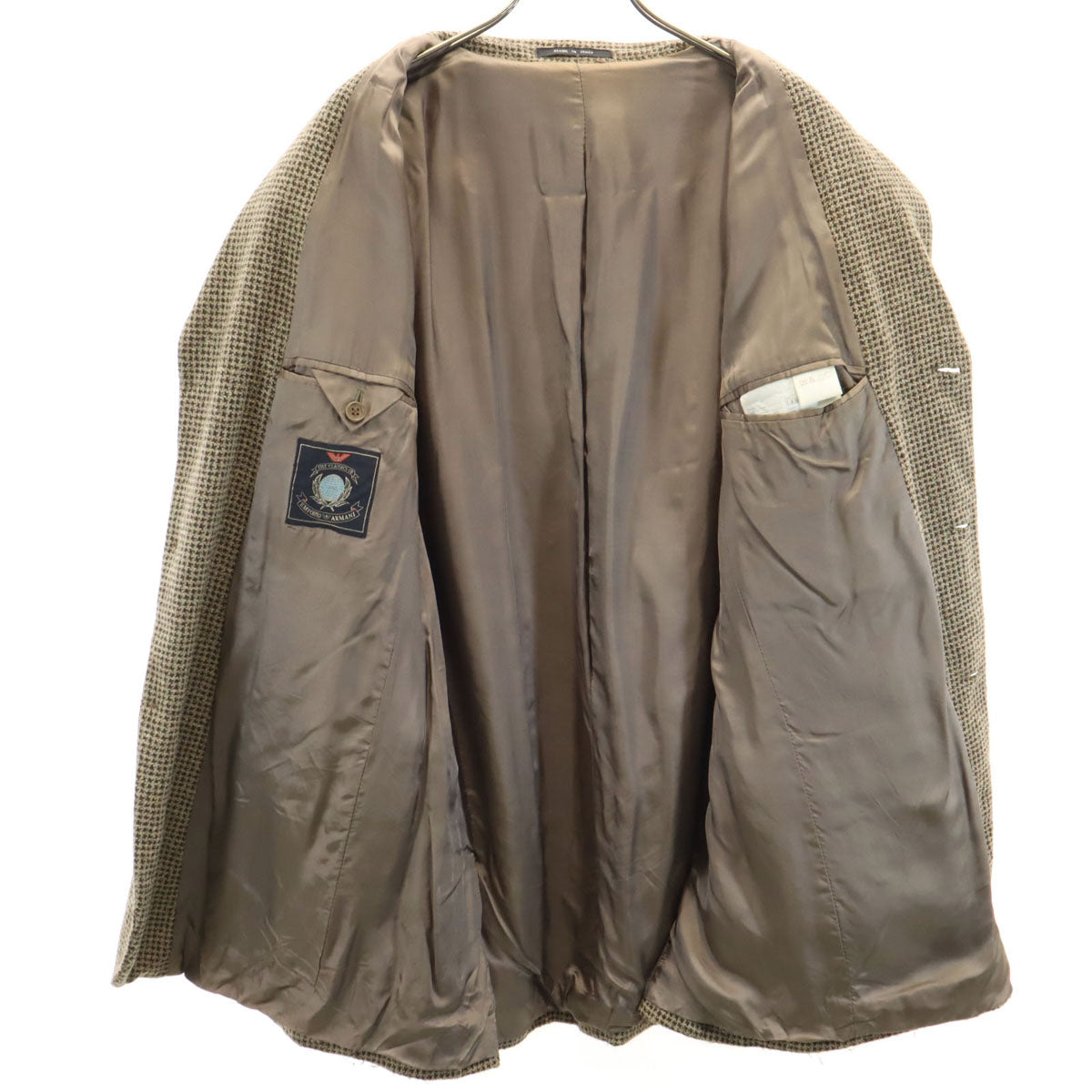 Emporio Armani エンポリオアルマーニ 90s イタリア製 オールド 総柄 テーラードジャケット 52 ベージュ メンズ