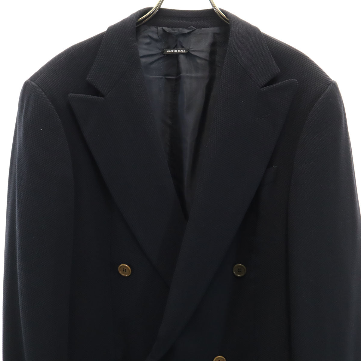 【GIORGIO ARMANI】イタリア製　本革　テーラードジャケット　黒　M 1980's - 1990's 