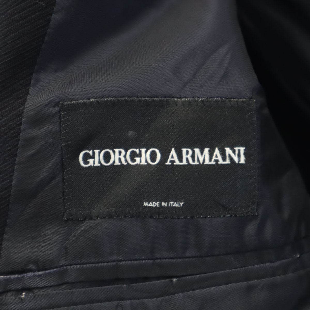 GIORGIO ARMANI ジョルジオアルマーニ イタリア製 テーラードジャケット 50 ネイビー メンズ