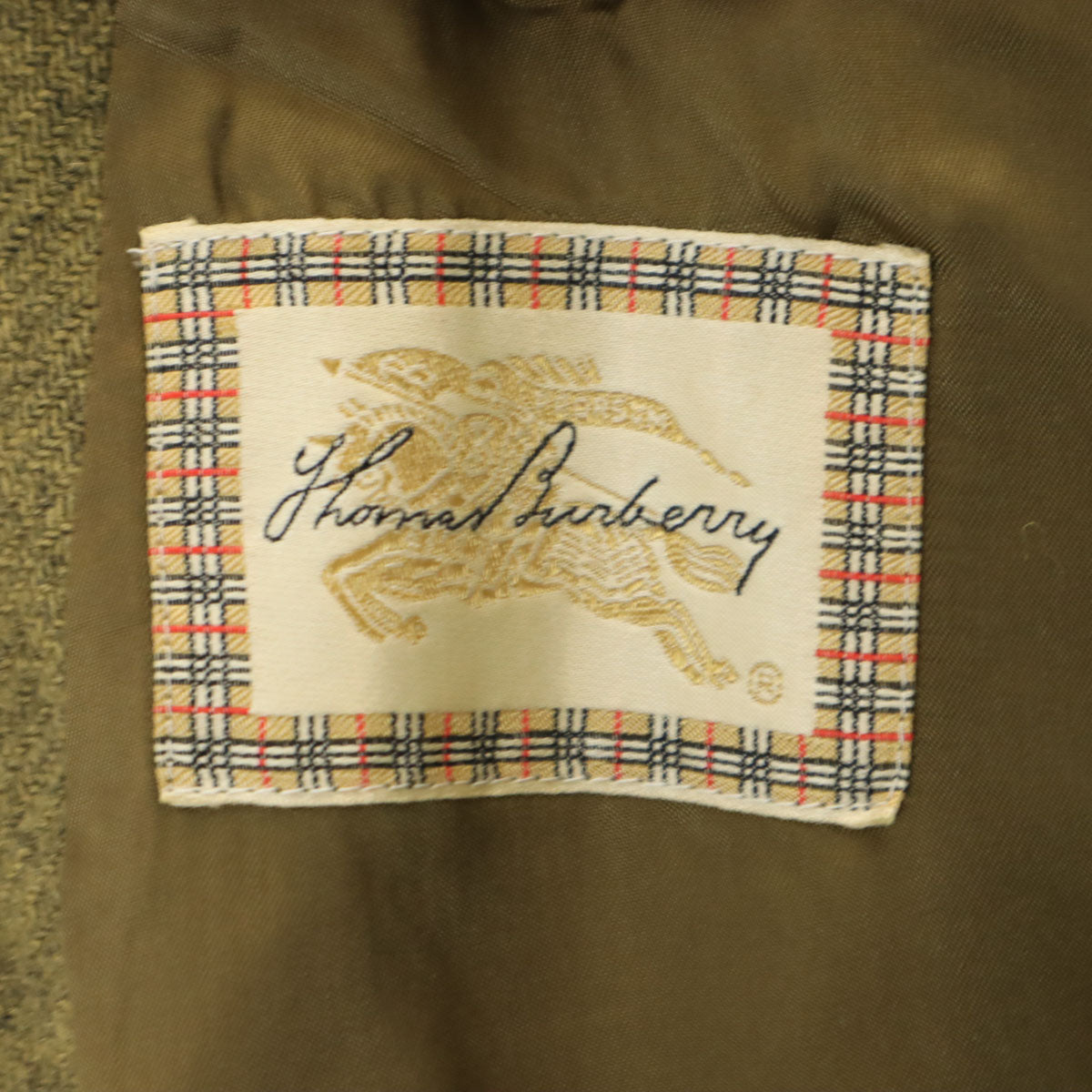 THOMAS BURBERRY トーマスバーバリー テーラードジャケット 48 カーキイエロー メンズ