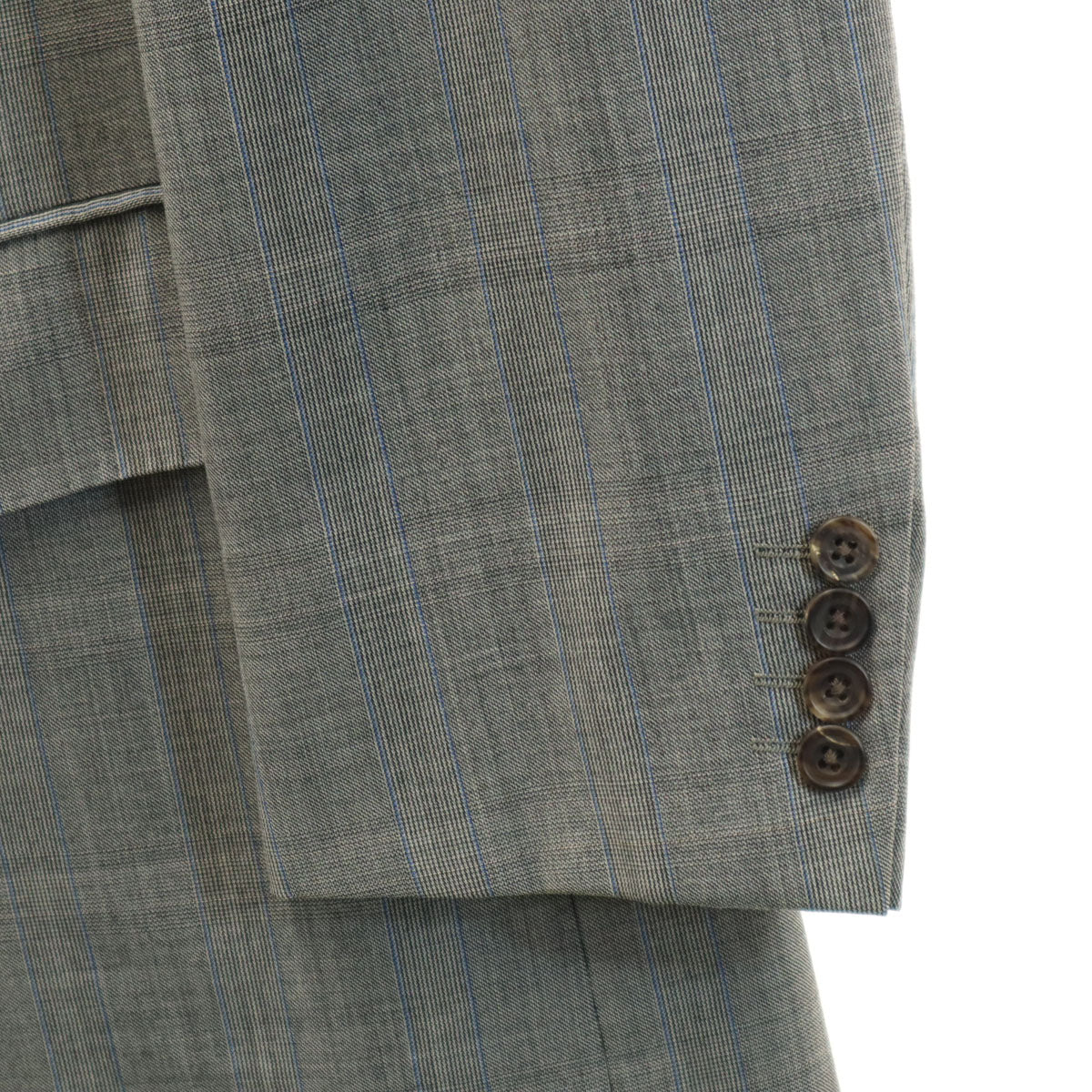 BURBERRY LONDON バーバリーロンドン 日本製 チェック柄 テーラードジャケット A5 グレー メンズ