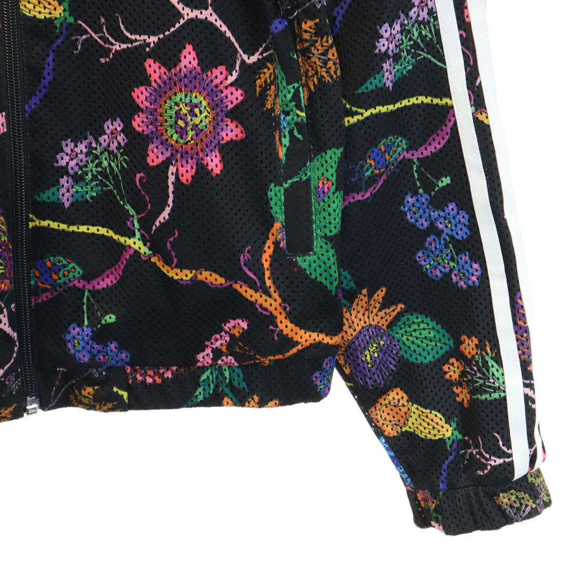 adidas Originals アディダスオリジナルス トレフォイルロゴ 花柄 ウインドブレーカー 上下 セットアップ L ブラック リバーシブル レディース