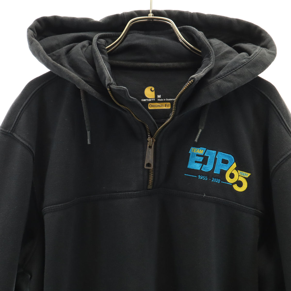 Carhartt カーハート 長袖 ハーフジップ スウェットパーカー M チャコール メンズ