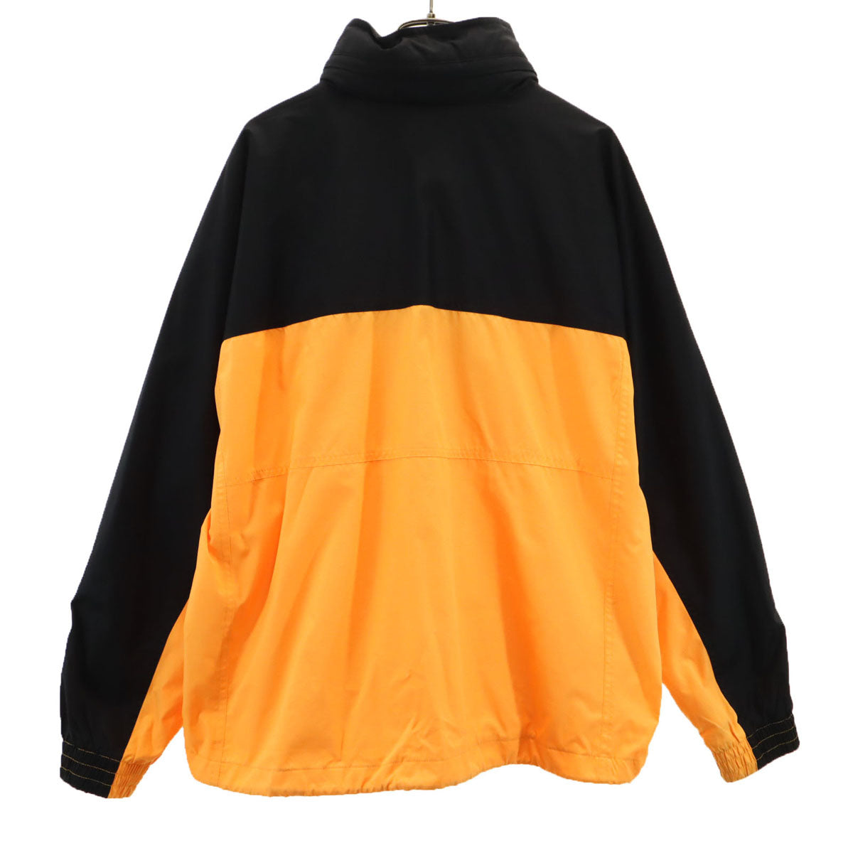 adidas Originals アディダスオリジナルス トレフォイルロゴ ハーフジップ ウインドブレーカー M ネオンオレンジ 裏メッシュ プルオーバー メンズ