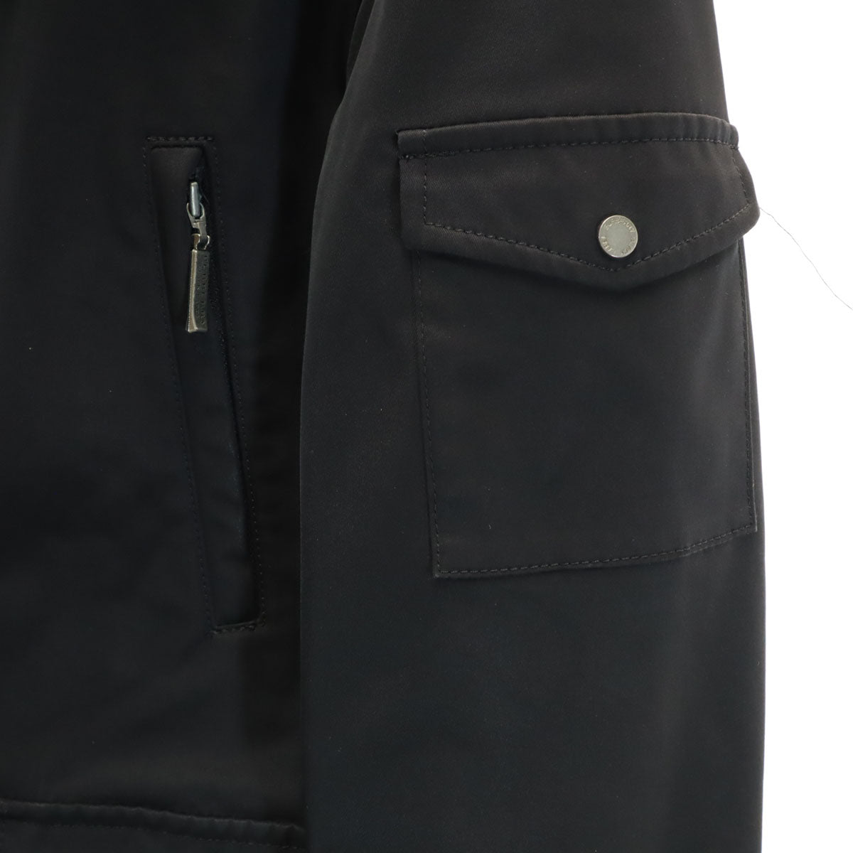 BURBERRY BLACK LABEL バーバリーブラックレーベル バックル付き 中綿ジャケット M ブラック 三陽商会 メンズ