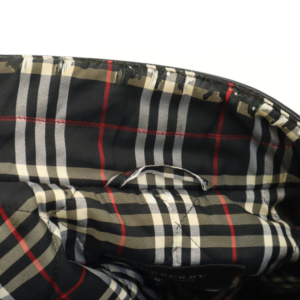 BURBERRY BLACK LABEL バーバリーブラックレーベル バックル付き 中綿ジャケット M ブラック 三陽商会 メンズ