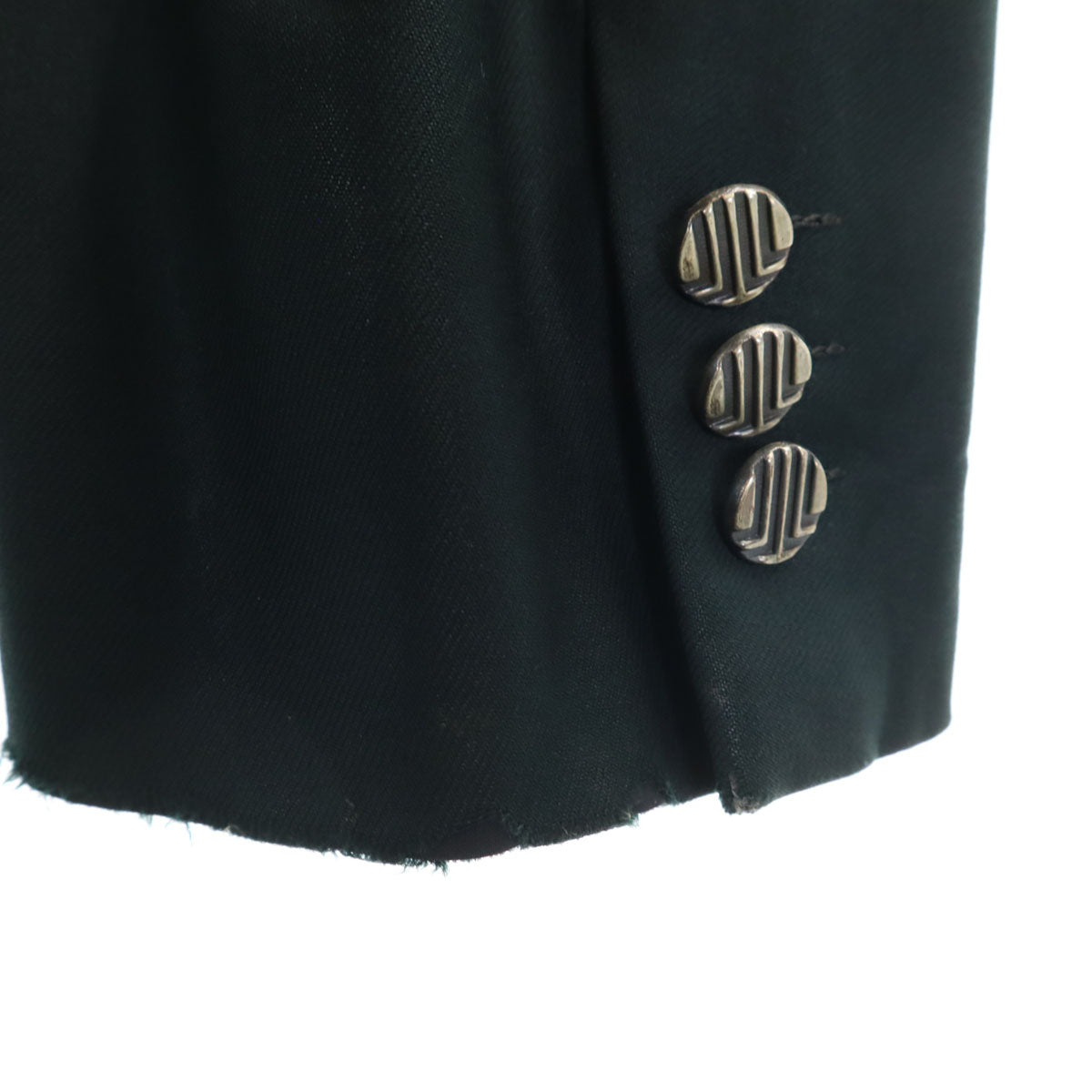 LANVIN ランバン 90s ウール オールド スーツ 上下 セットアップ ST48-55 ネイビー系 ダブルボタン メンズ