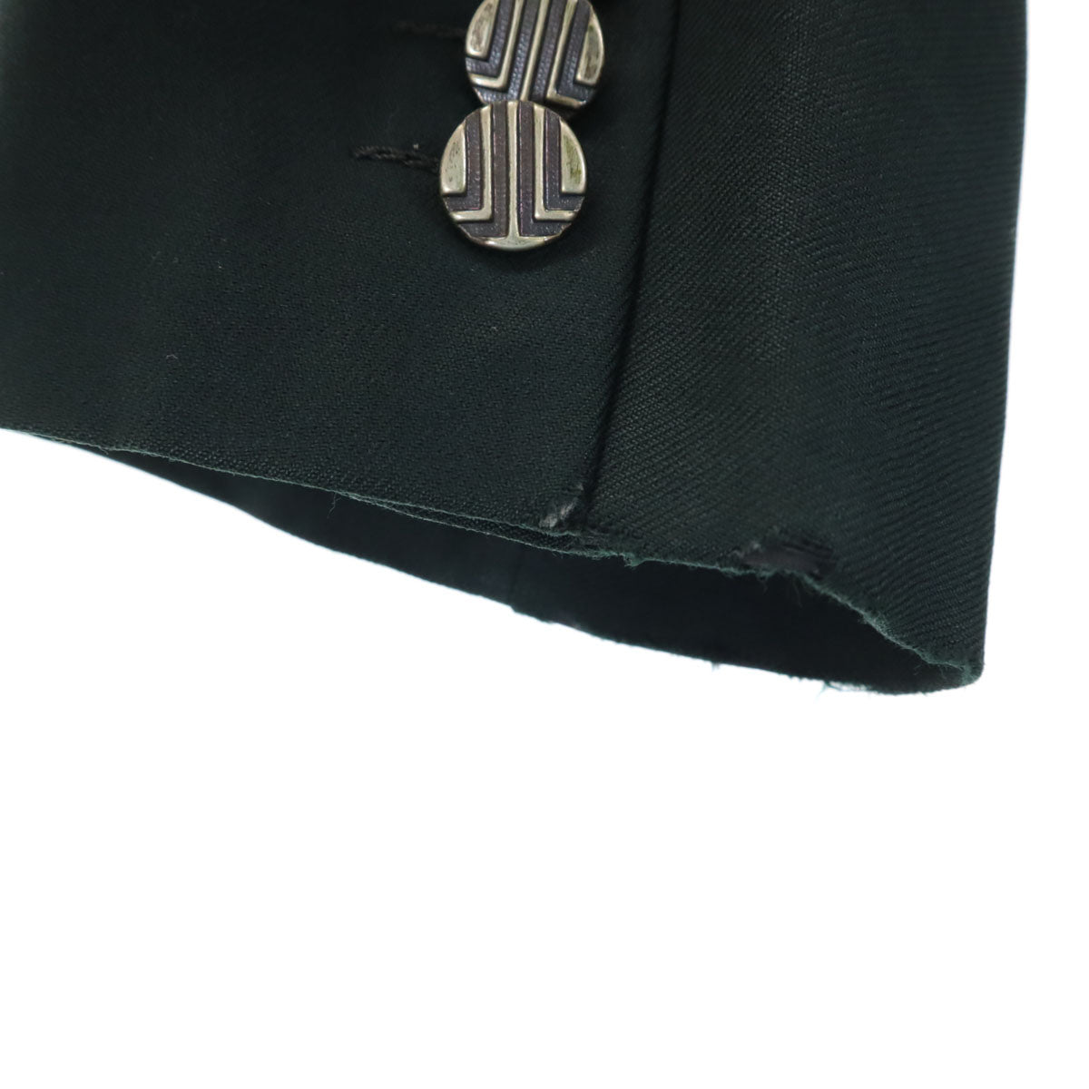 LANVIN ランバン 90s ウール オールド スーツ 上下 セットアップ ST48-55 ネイビー系 ダブルボタン メンズ