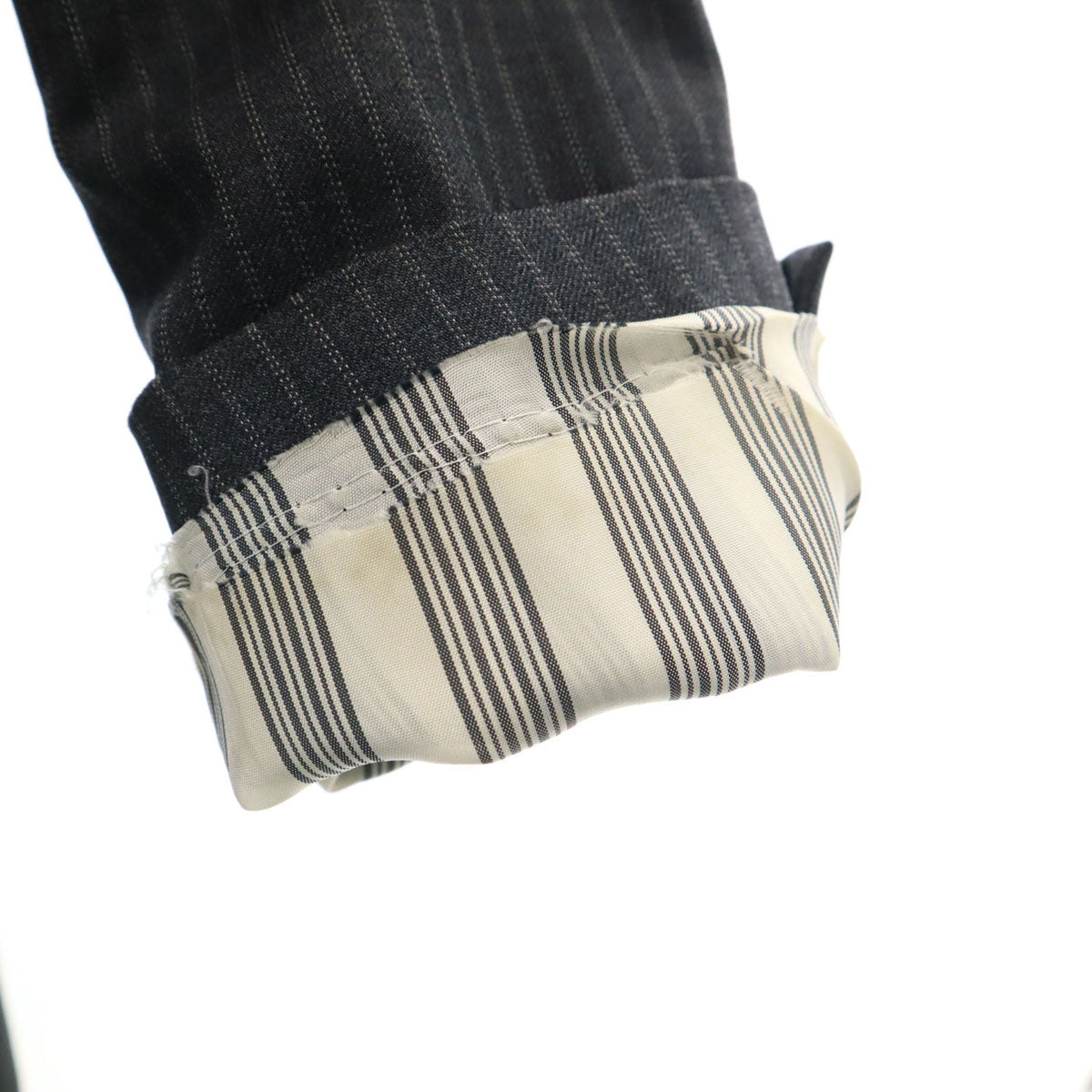 【美品】ブルックスブラザーズ/ストライプ柄セットアップスーツ/グレー/13号 ウール ナローストライプ シングル2釦 スーツ Classic | Brooks