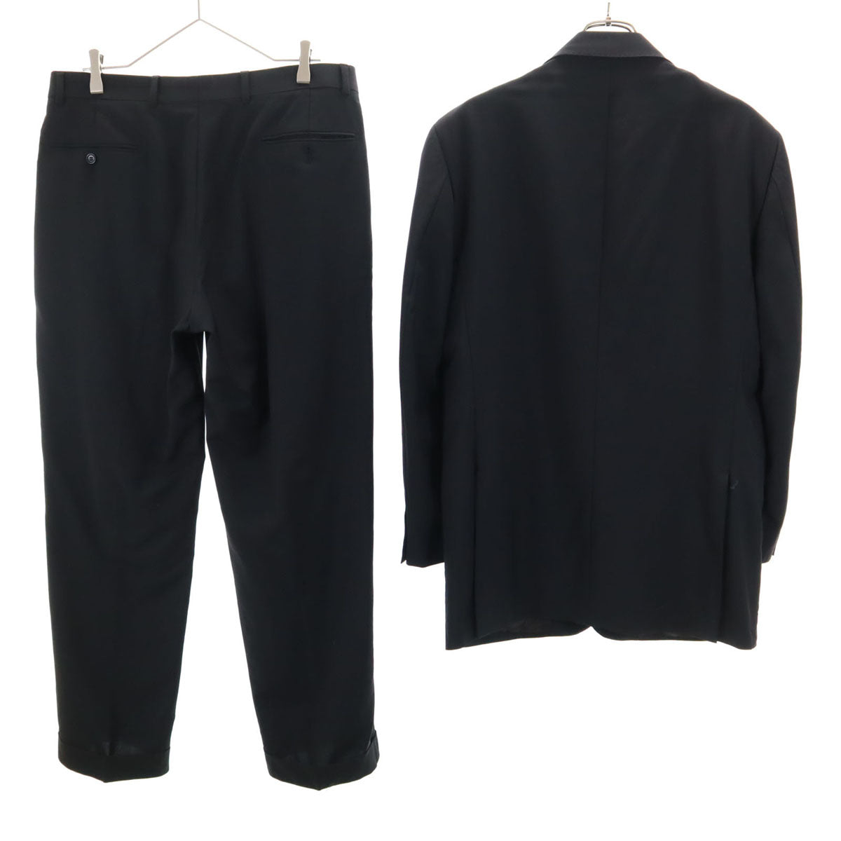 VERRI ヴェリー イタリア製 モヘアブレンド スーツ 上下 セットアップ 48R ブラック メンズ