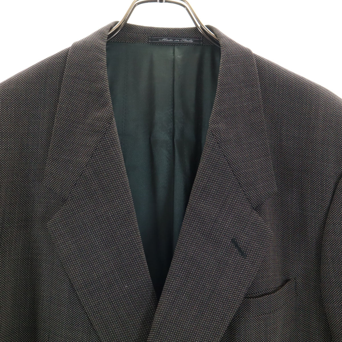 Gianni Versace ジャンニヴェルサーチ 90s イタリア製 モヘアブレンド 総柄 スーツ 上下 セットアップ 52/不明 グレー ダブルボタン メンズ