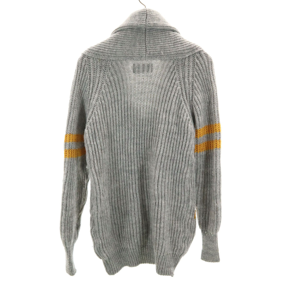 JAMES CHARLOTTE ジェームスシャルロット 長袖 カウチンジャケット S グレー くるみボタン レディース