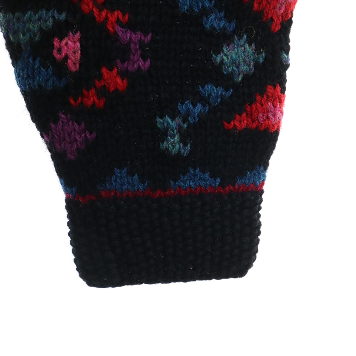 L.L.Bean エルエルビーン 80s 90s ウール100％ オールド 幾何学柄 長袖 セーター M ブラック系 ニット アウトドア レディース