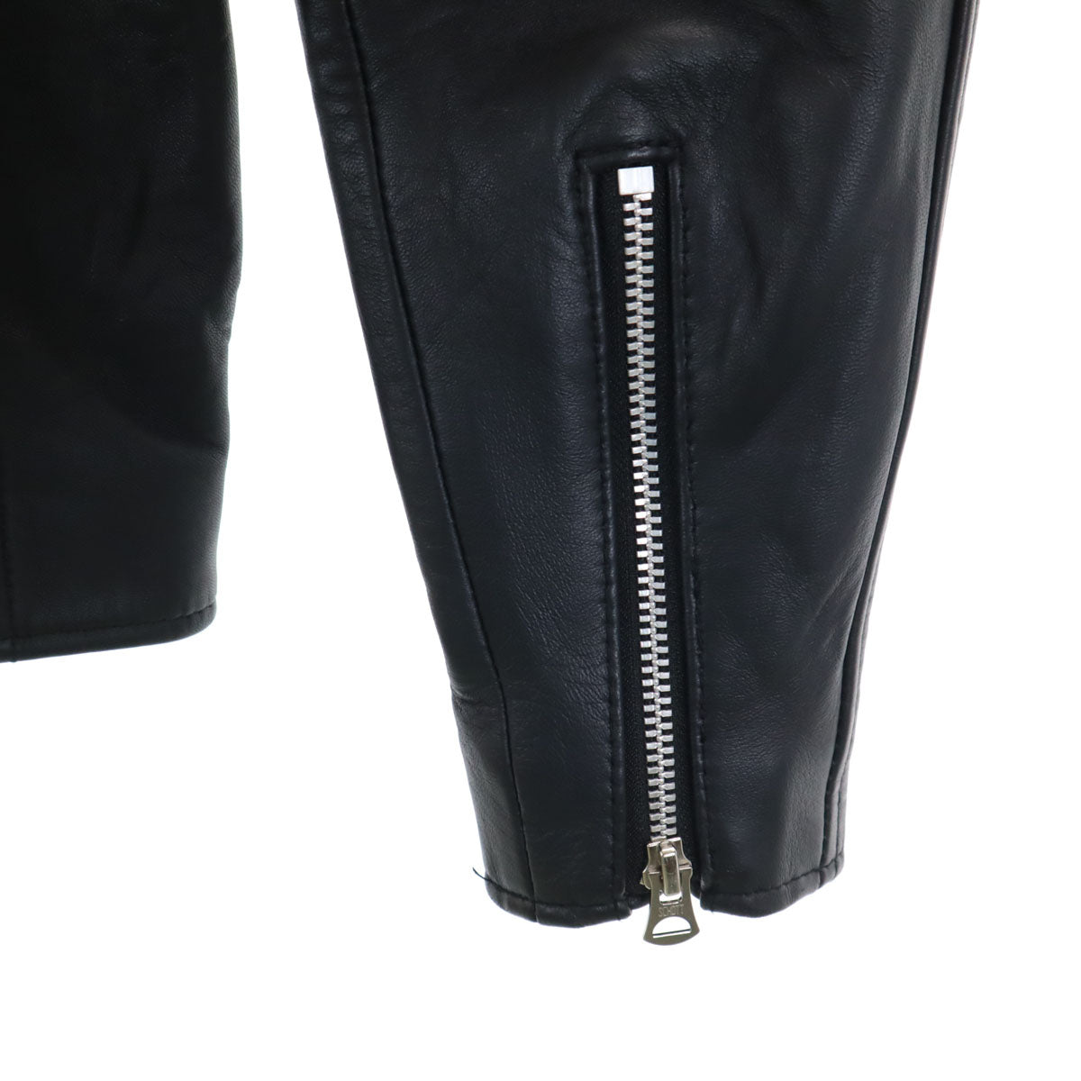 schott ショット EDIFICE別注 レザージャケット S ブラック ダブルジップ メンズ