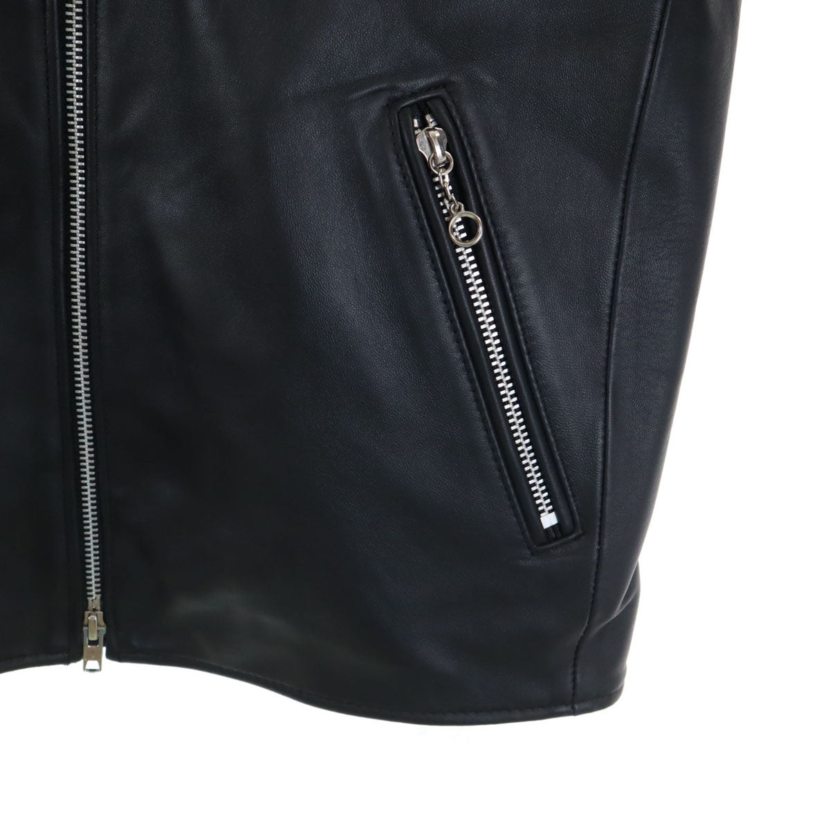 schott ショット EDIFICE別注 レザージャケット S ブラック ダブルジップ メンズ