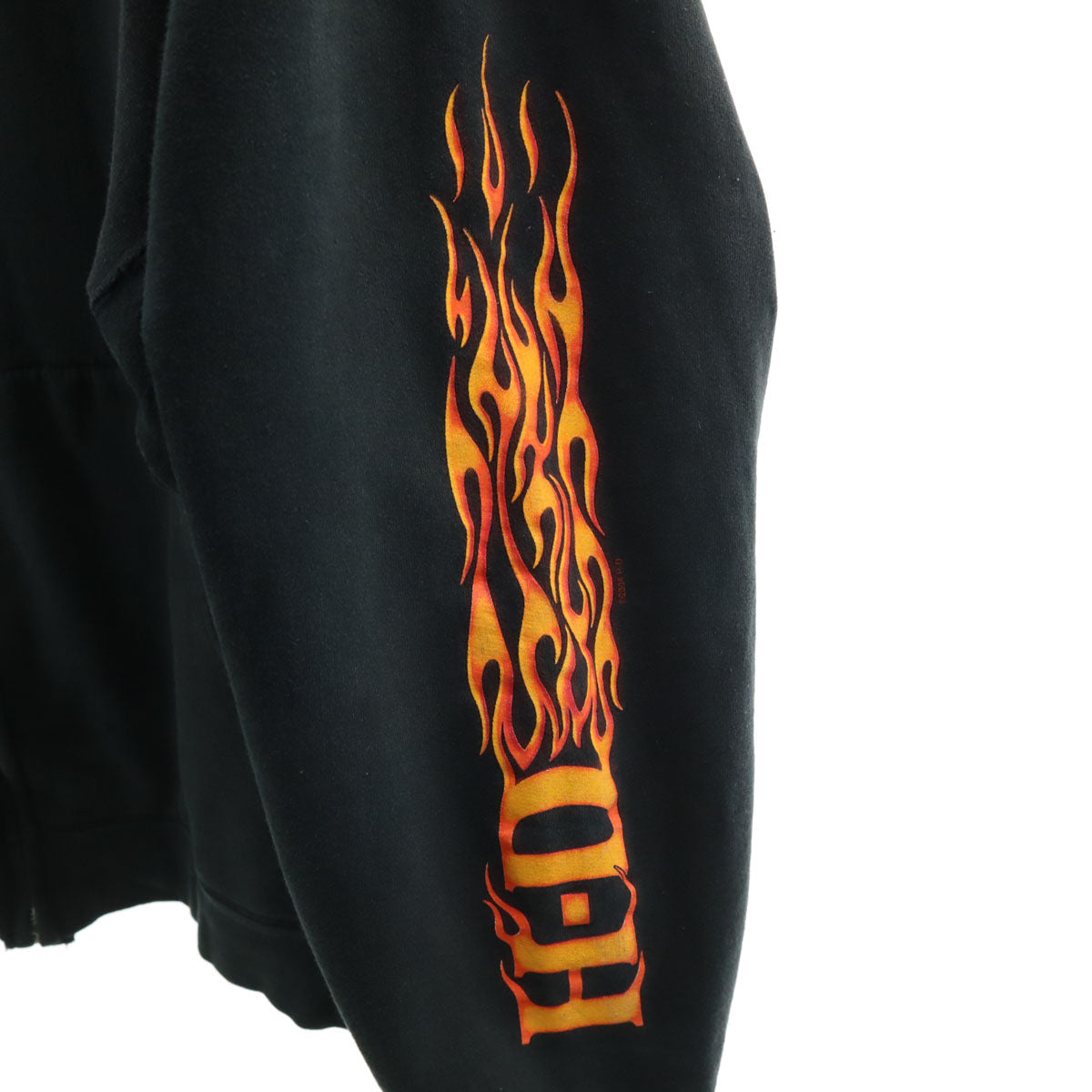 HARLEY DAVIDSON ハーレーダビッドソン バックプリント 長袖 スウェット ジップパーカー 3XL ブラック 裏起毛 ビッグサイズ メンズ