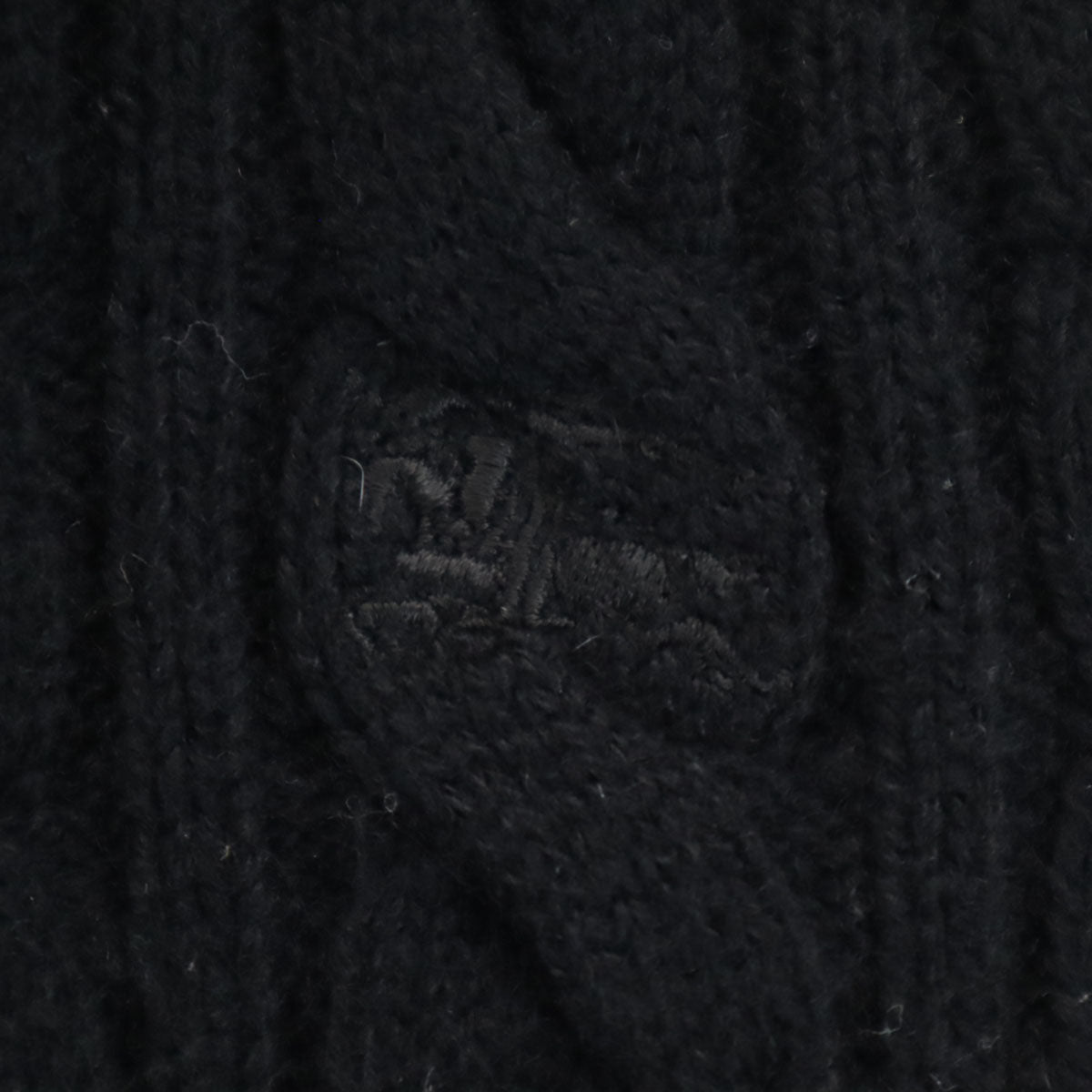 BURBERRY LONDON バーバリーロンドン ウールカシミヤブレンド 長袖 ハーフボタン セーター 2 ブラック 三陽商会 ニット レディース