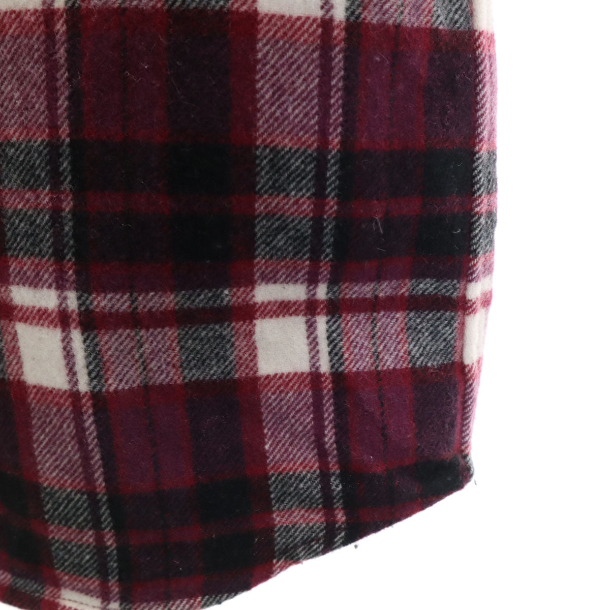 THE NORTH FACE ノースフェイス ウールブレンド チェック柄 長袖 シャツ M パープル系 アウトドア NR61408 メンズ