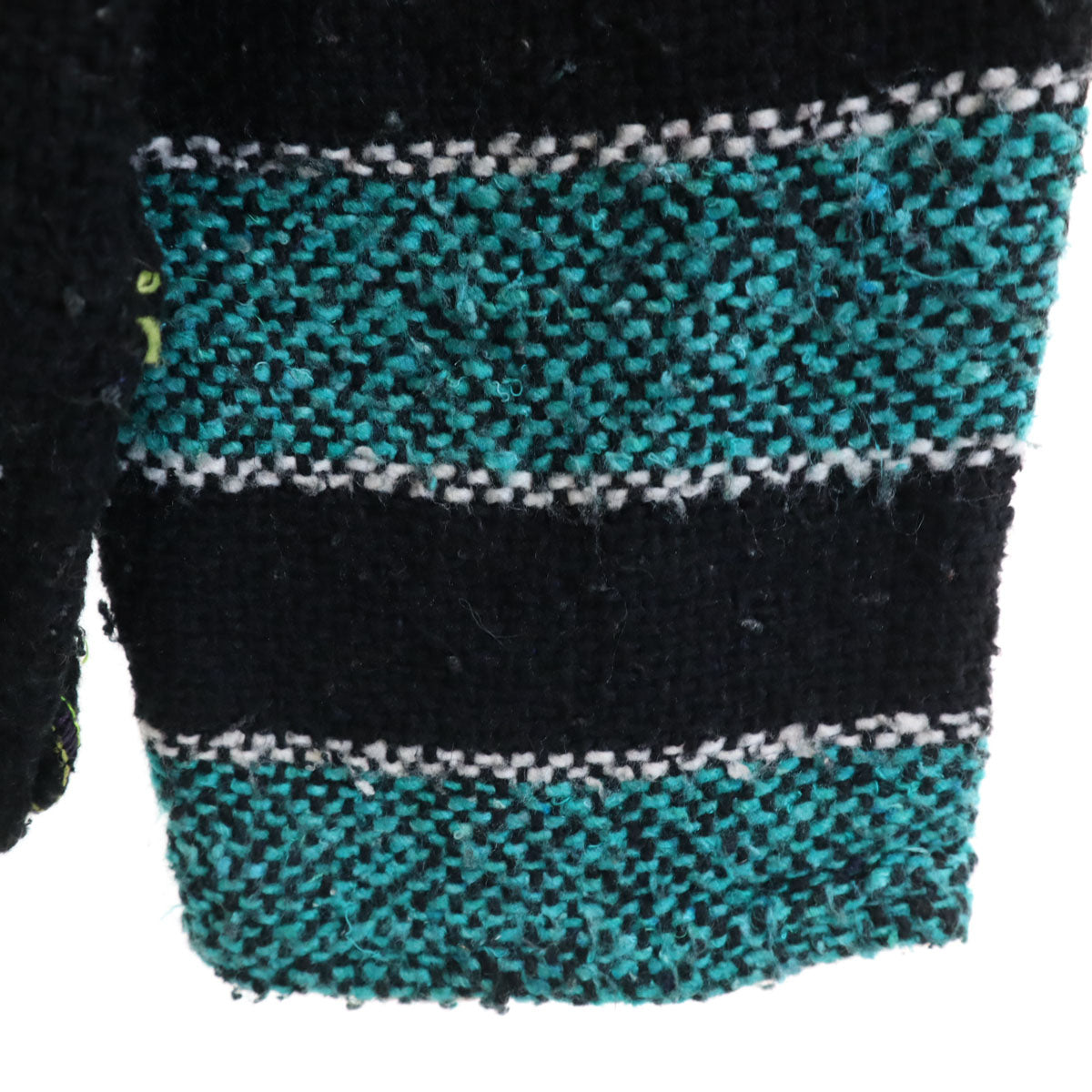 VEL-MEX 80s 90s オールド ストライプ柄 長袖 メキシカン パーカー M ターコイズ系 メンズ