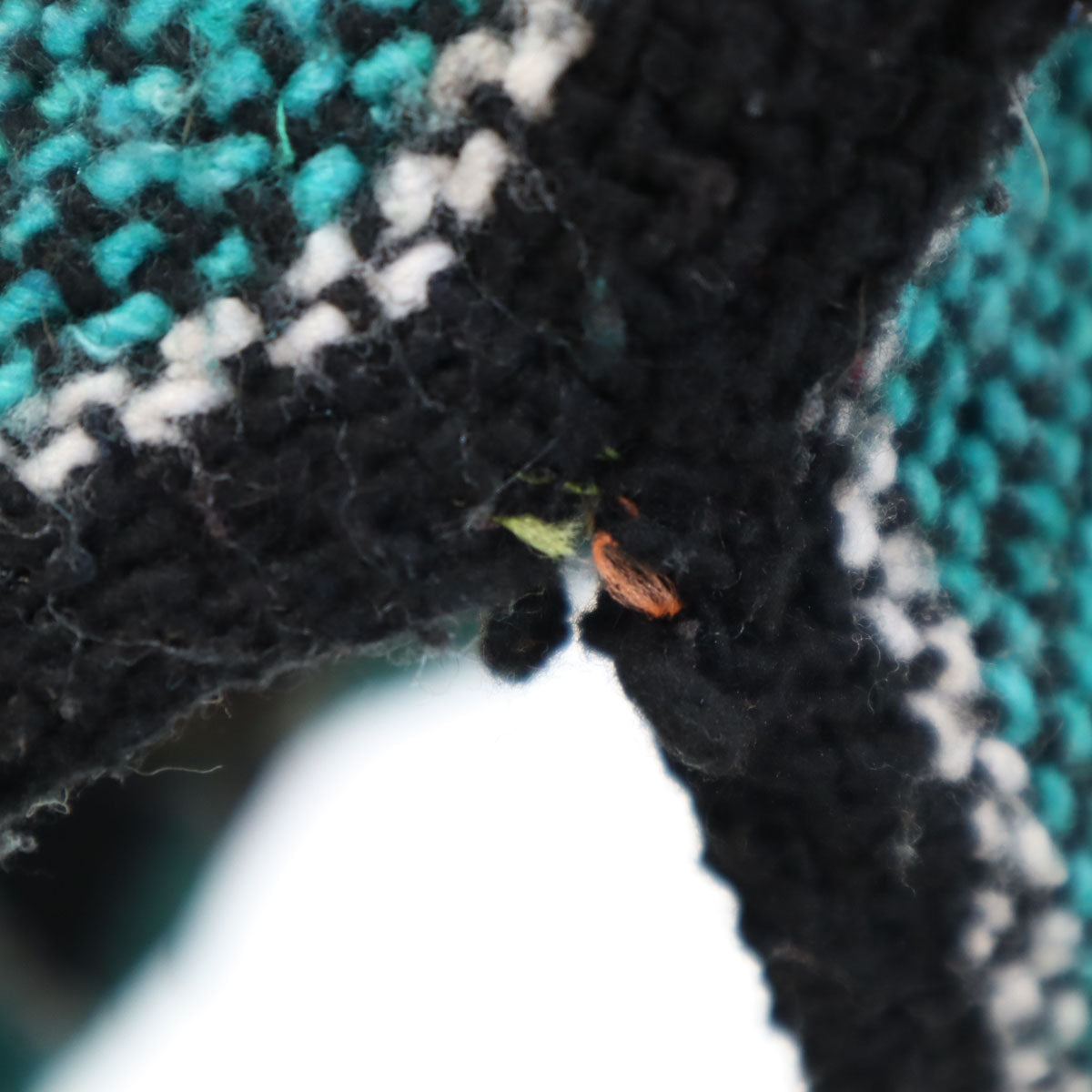 VEL-MEX 80s 90s オールド ストライプ柄 長袖 メキシカン パーカー M ターコイズ系 メンズ