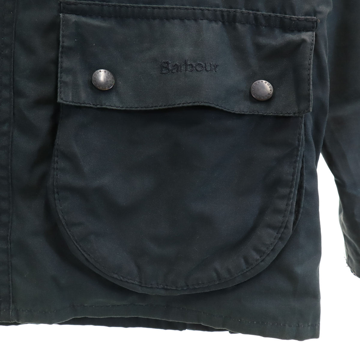 Barbour バブアー イングランド製 3ワラント クラシック ビデイル オイルドジャケット XL 12/13 ブラック系 ワックス キッズ