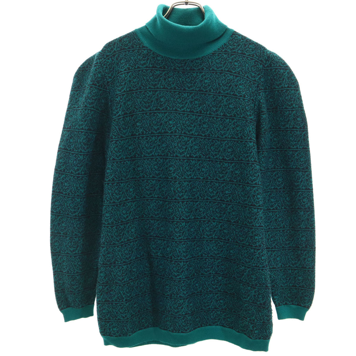 Missoni ミッソーニ イタリア製 ウールブレンド 長袖 タートルネック ニット 44 グリーン系 セーター レディース