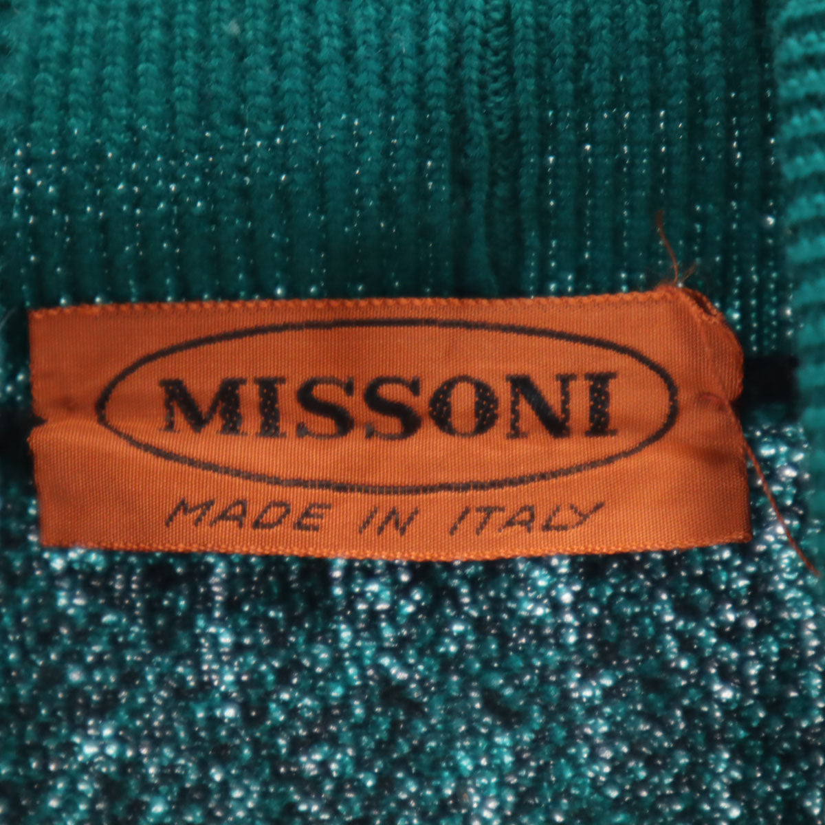 Missoni ミッソーニ イタリア製 ウールブレンド 長袖 タートルネック ニット 44 グリーン系 セーター レディース