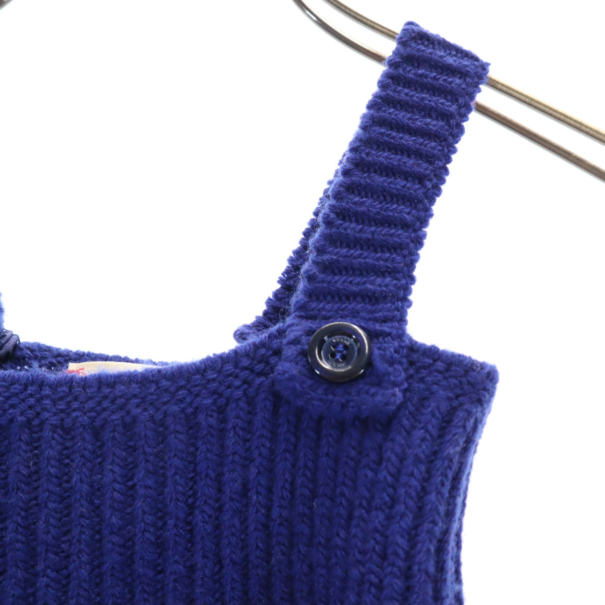 GUCCI グッチ イタリア製 ウール ノースリーブ ニット ワンピース 12/18ｍ ブルー キッズ