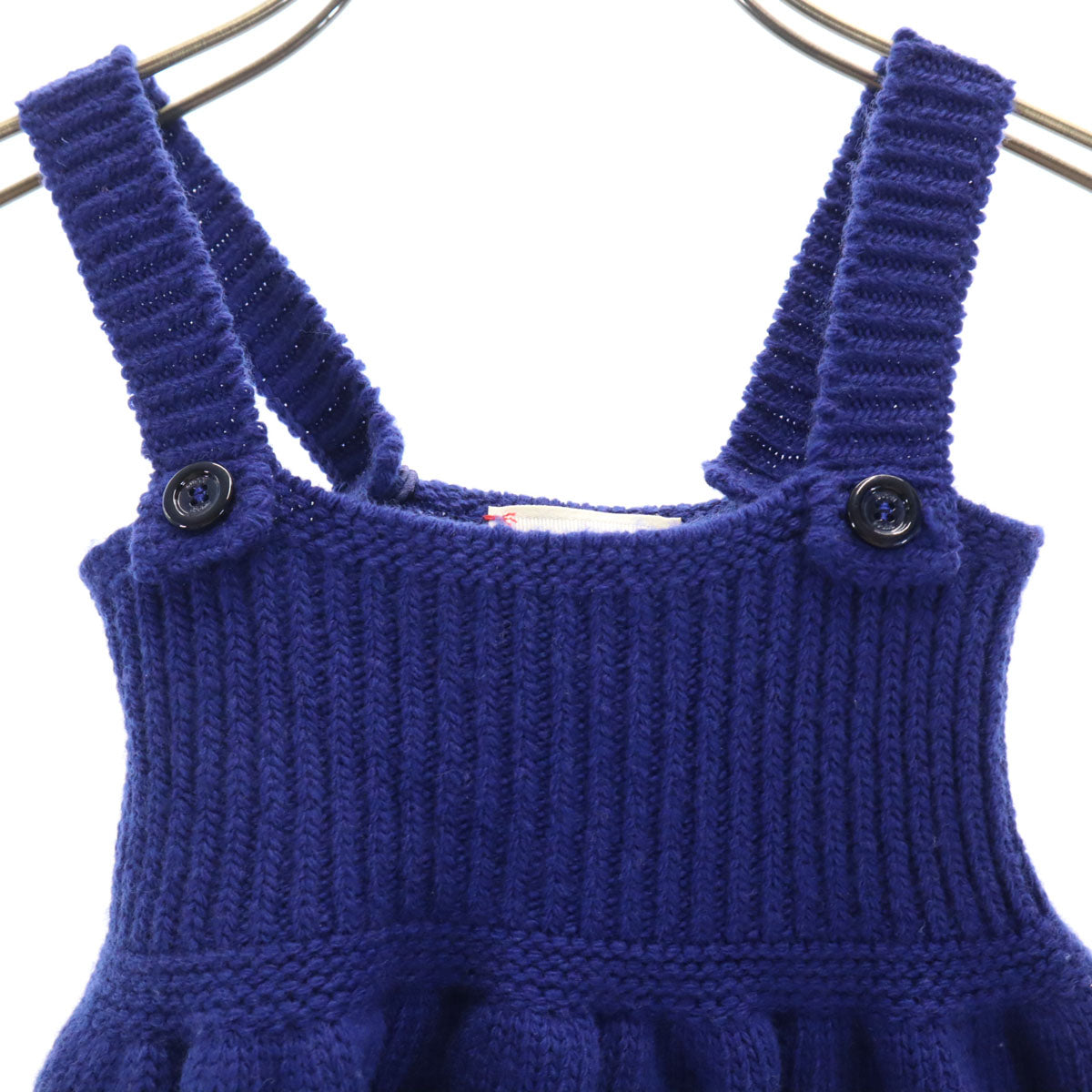 GUCCI グッチ イタリア製 ウール ノースリーブ ニット ワンピース 12/18ｍ ブルー キッズ