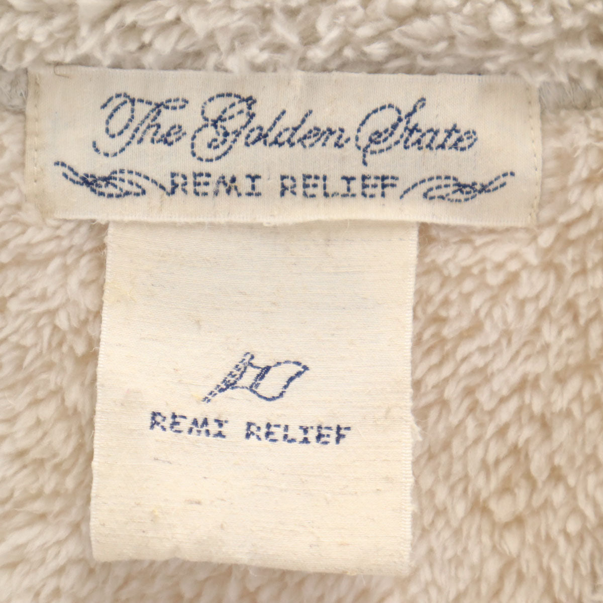 REMI RELIEF レミレリーフ 日本製 長袖 ボア カーディガン M ベージュ系 メンズ