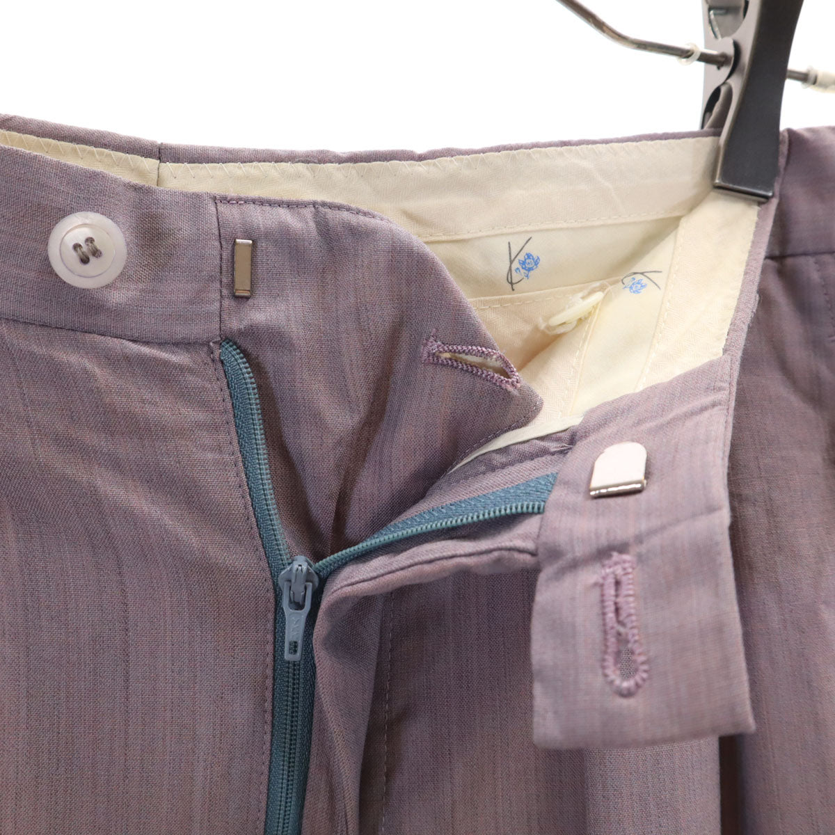 KENZO ケンゾー 90s 日本製 ウール100% オールド スーツ 上下 セットアップ 2 ラベンダー メンズ