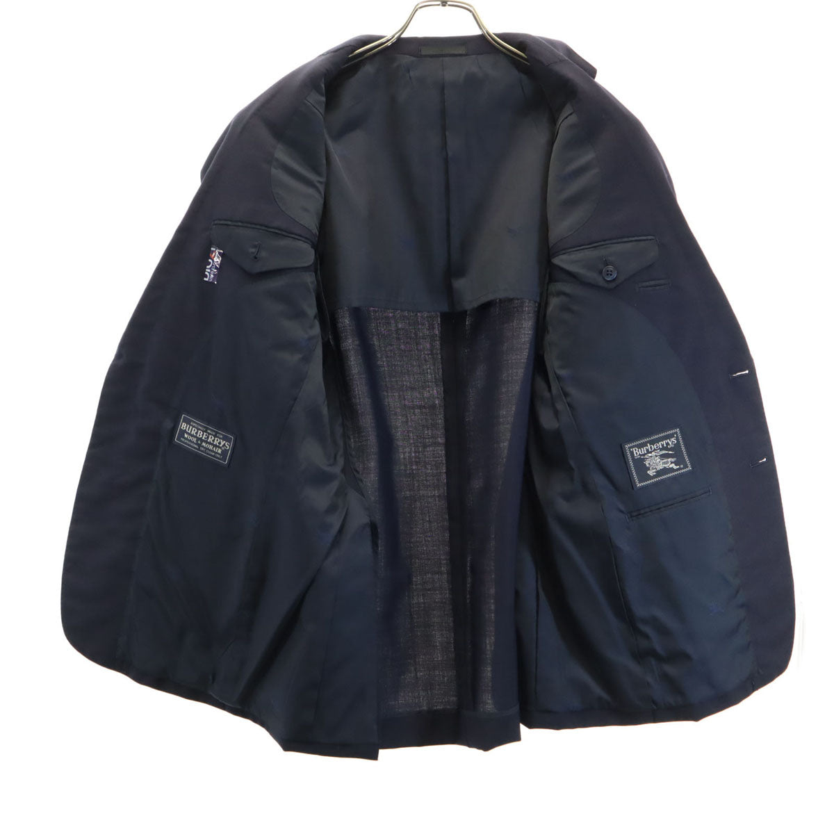 Burberrys バーバリーズ 90s ウール オールド スーツ 上下 セットアップ A6/85 ネイビー メンズ